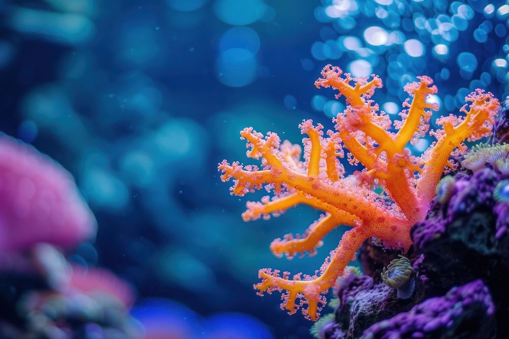 Coral underwater sea aquarium outdoors.