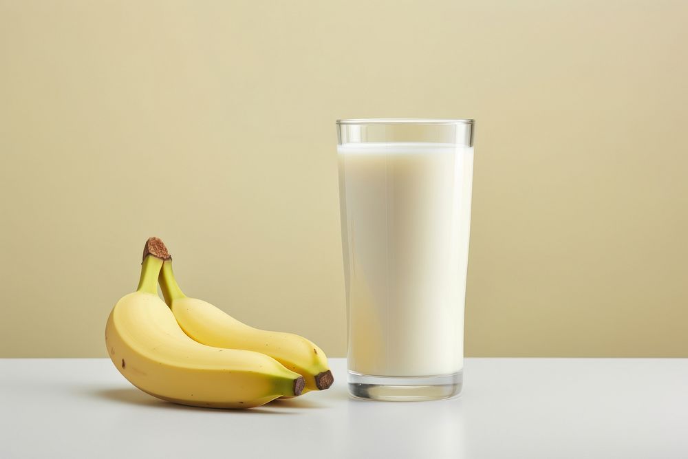 Banana Milk glass milk dairy fruit.