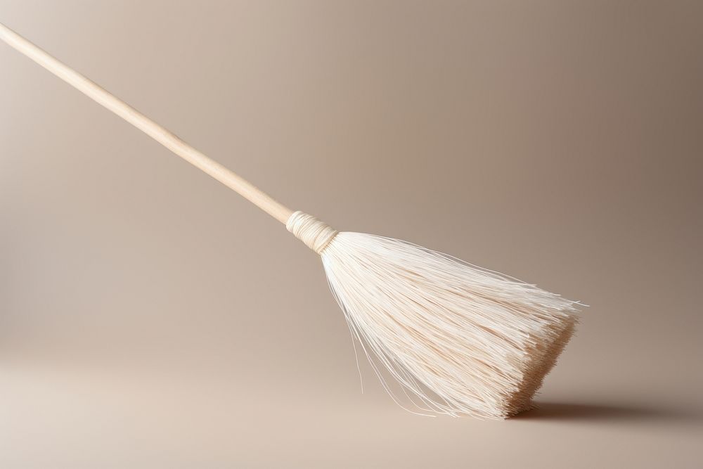 Broom element brush white softness.