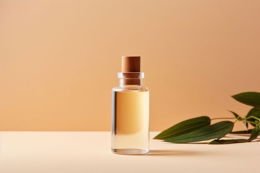 Essential oil cosmetics perfume bottle.