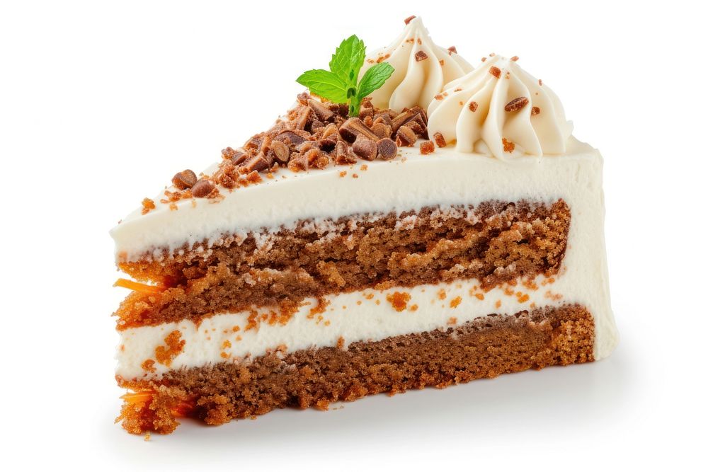 A Piece of Carrot Cake cake dessert cream.