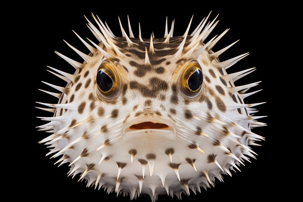 Porcupine fish animal echinoderm underwater.