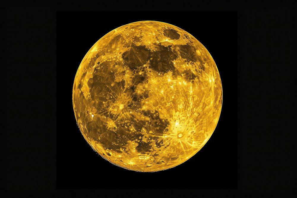 Yellow Full moon astronomy outdoors nature.