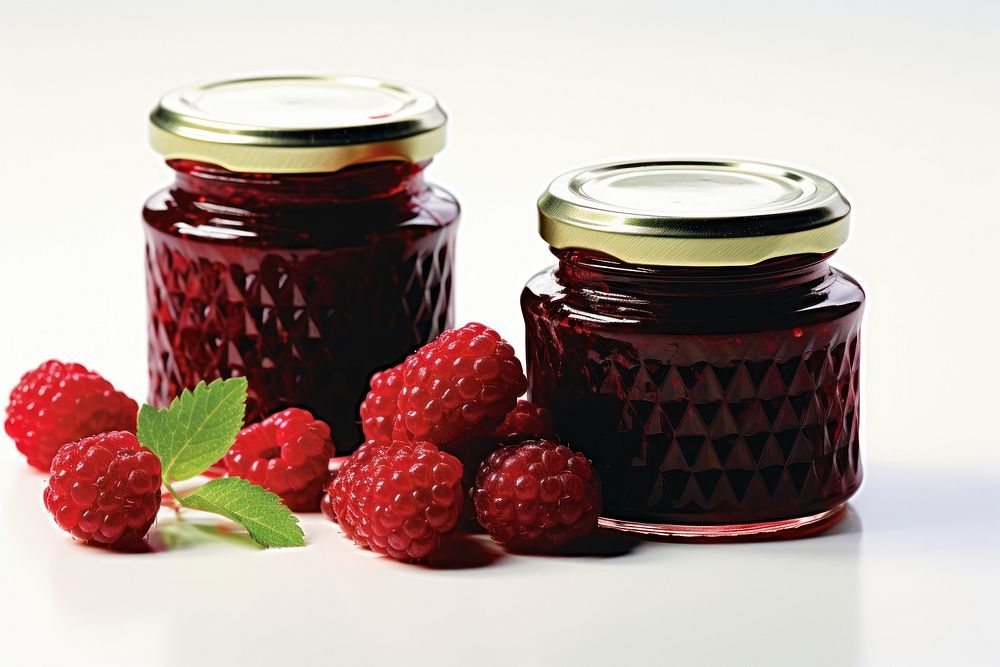 Jam fruit jar raspberry.