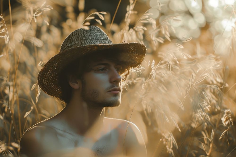 Mens friend of summer photography portrait outdoors.