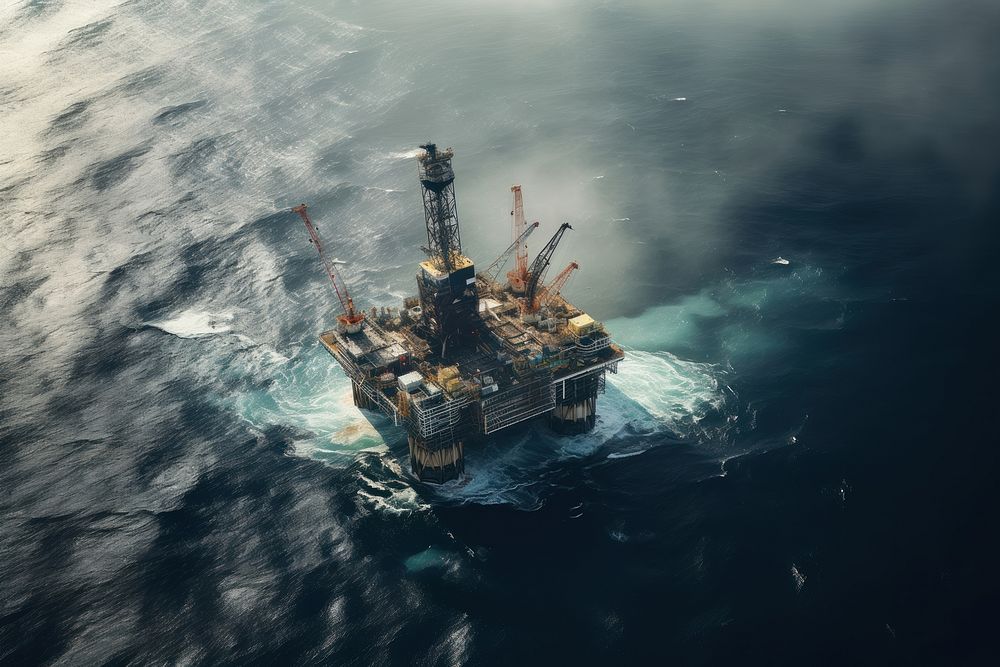 Offshore drilling outdoors vehicle ocean.