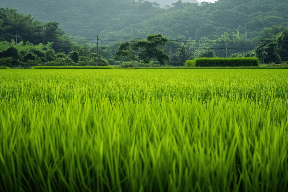 Rice paddies outdoors nature plant.