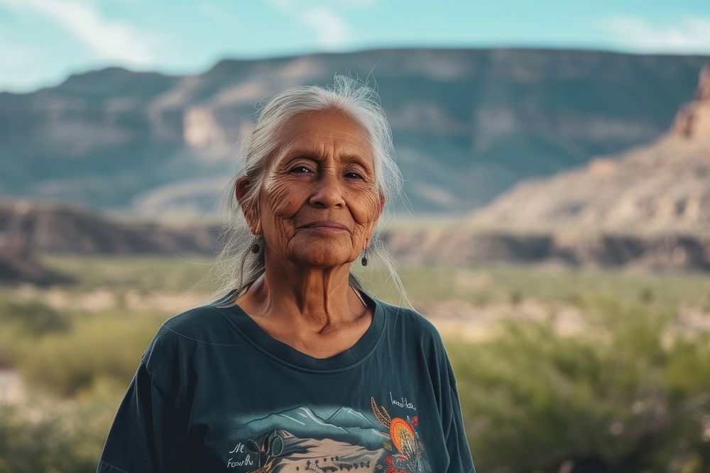 Senior indian american woman adult contemplation retirement.