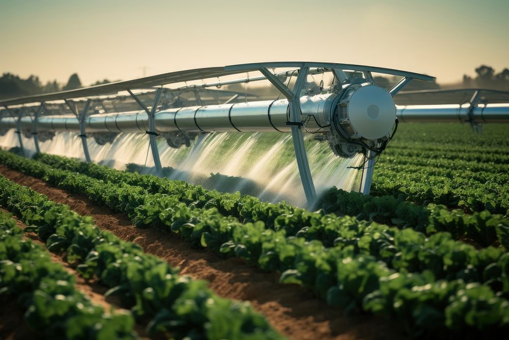 Irrigation system agriculture gardening outdoors.