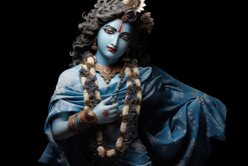 Krishna tradition jewelry statue.