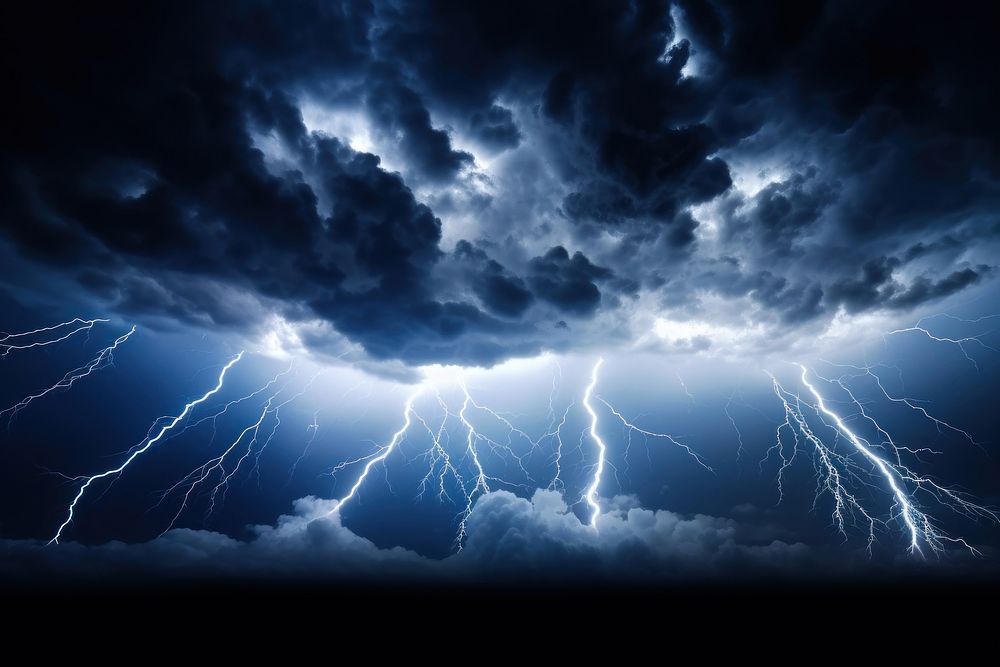 Lightning thunderstorm backgrounds outdoors.