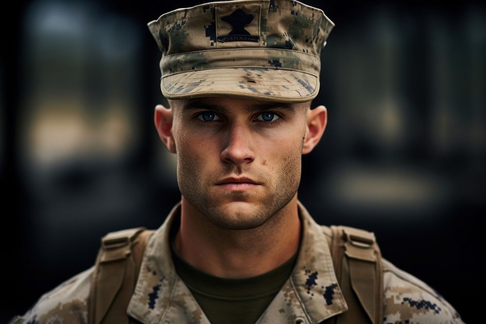 Marine photography military portrait.
