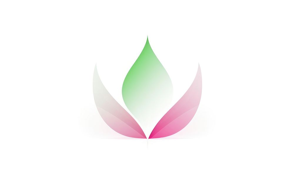 Lotus vectorized line logo abstract green.