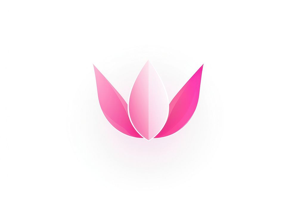 Lotus vectorized line logo flower petal.
