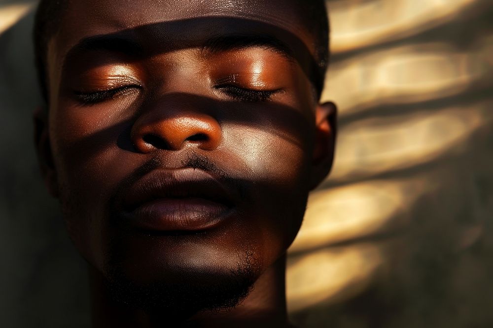 African american man portrait adult skin.