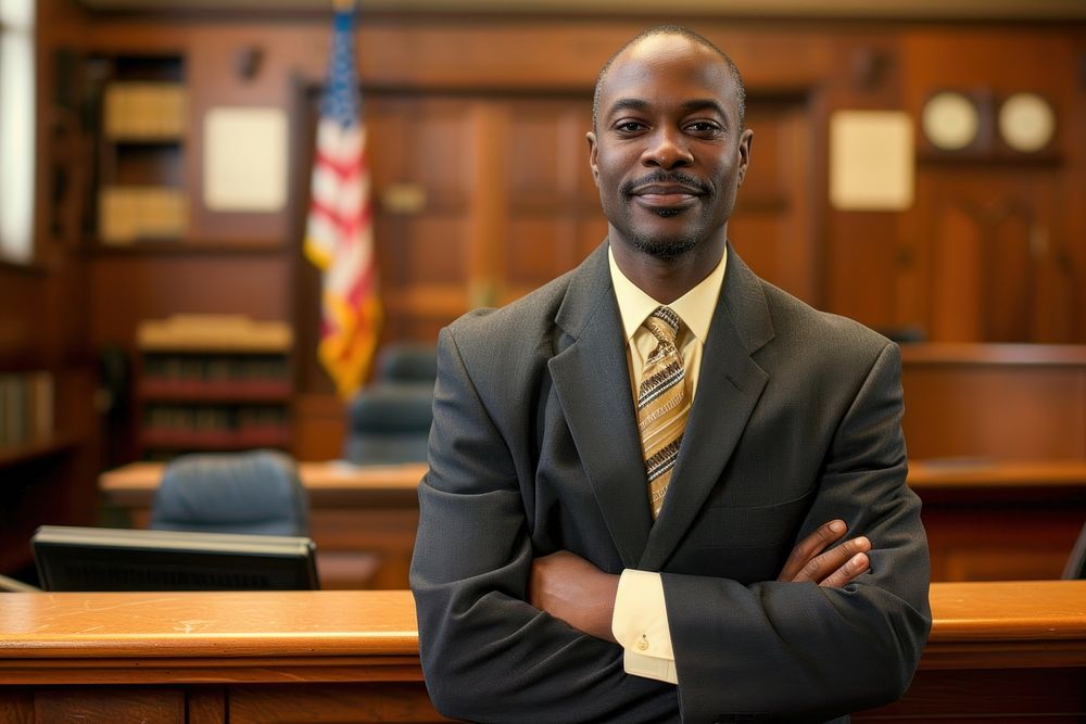 African american man portrait lawyer adult.