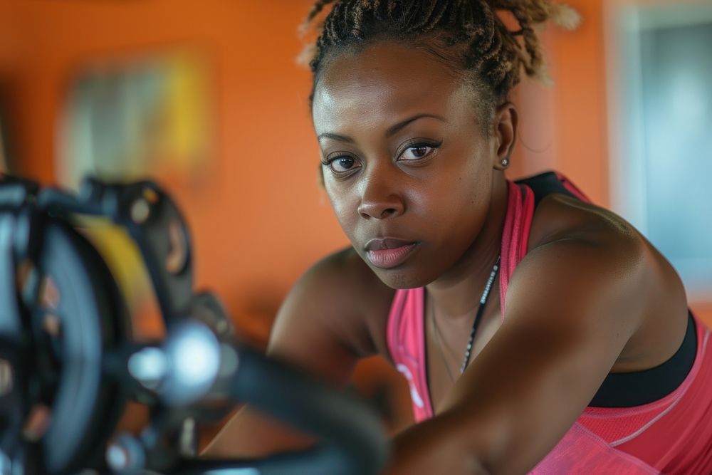 African american woman motivation portrait determination.