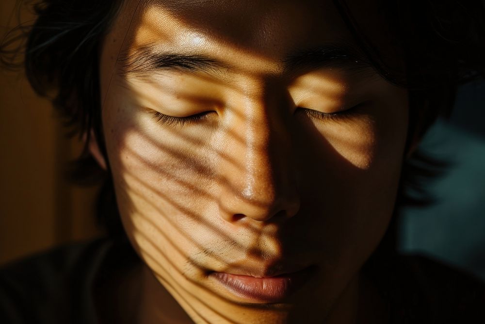 Asian american man portrait adult skin.