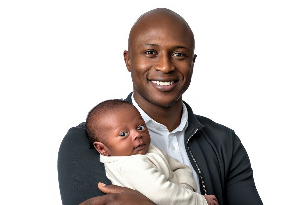 South african father and a baby portrait newborn photo.