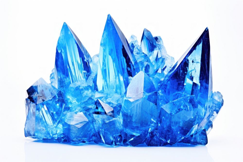 Blue crystal gemstone mineral jewelry.