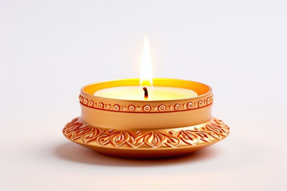 Diwali candle fire illuminated celebration.