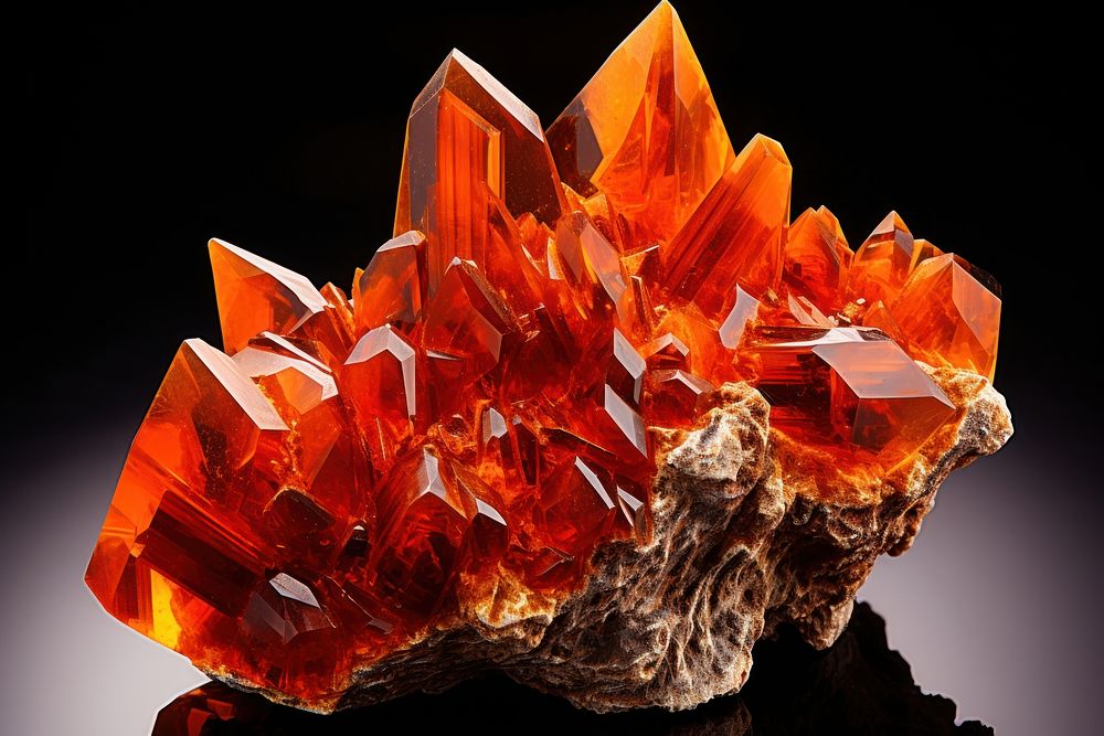 Orange crystal gemstone mineral jewelry.