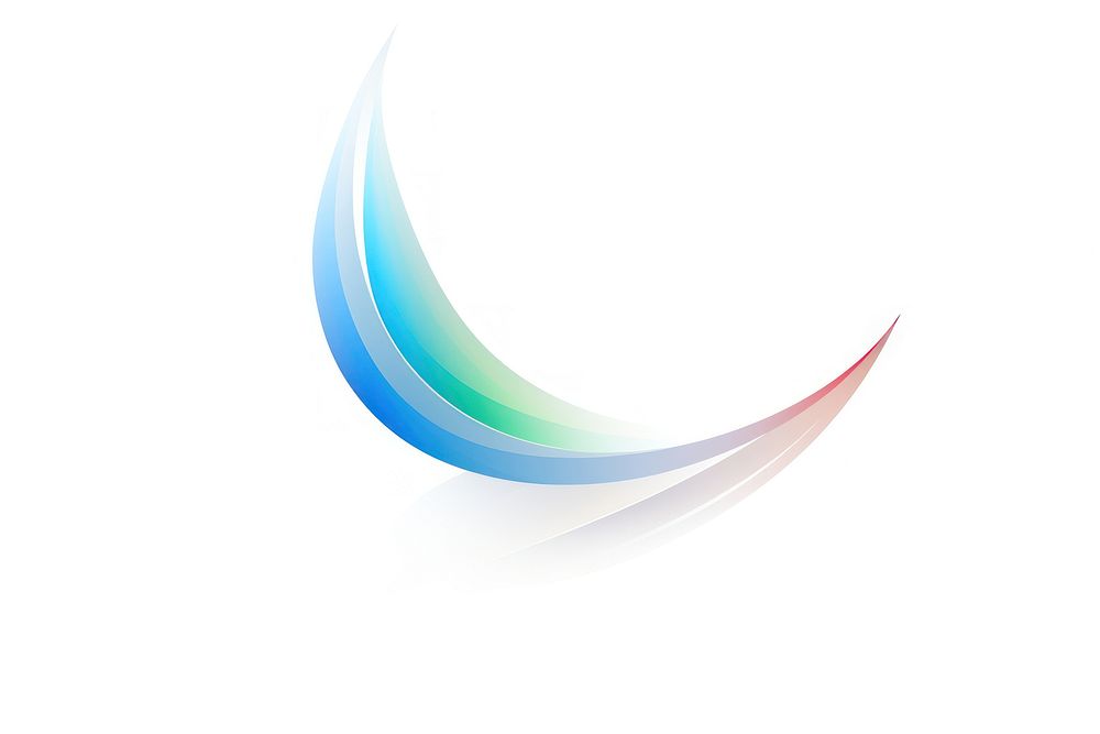 Rainbow vectorized line logo abstract white background.