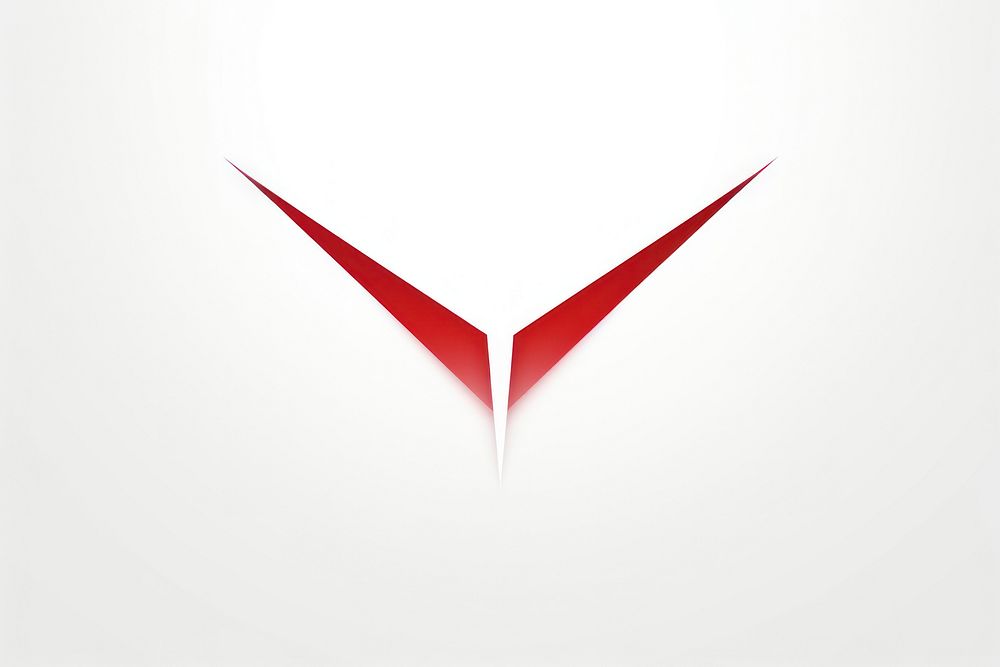 Red arrow vectorized line logo abstract shape.
