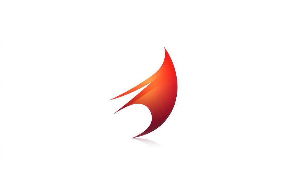 Red fire vectorized line logo white background astronomy.