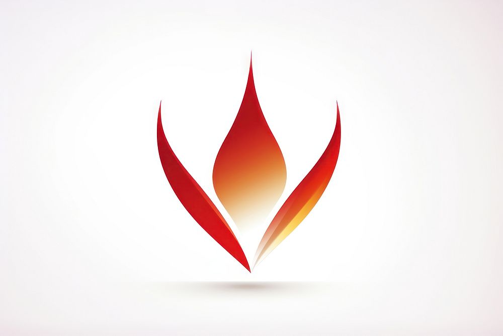 Red fire vectorized line logo astronomy outdoors.