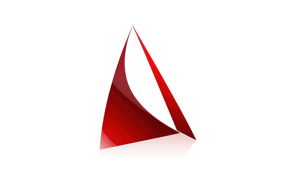 Red telephone vectorized line shape logo white background.