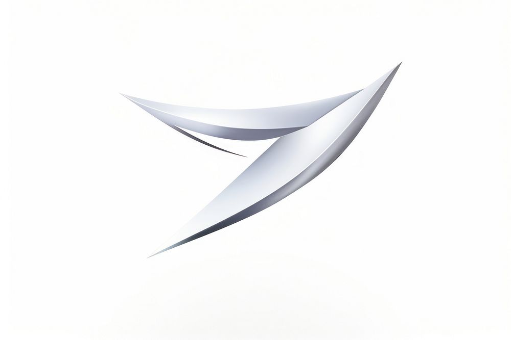 Silver swift vectorized line logo symbol white.