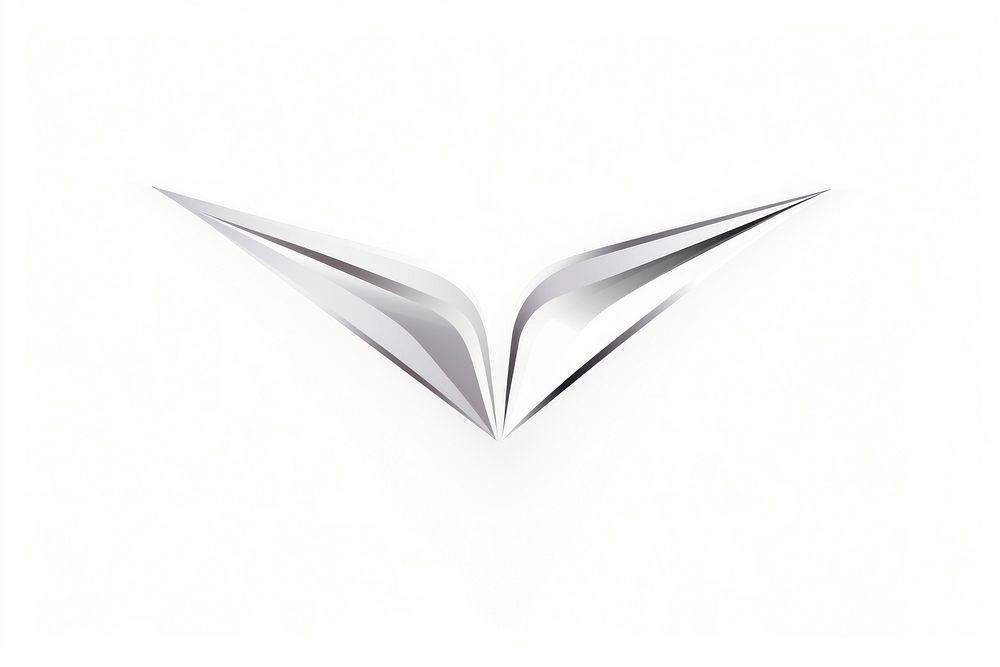 Silver swift vectorized line logo symbol white.