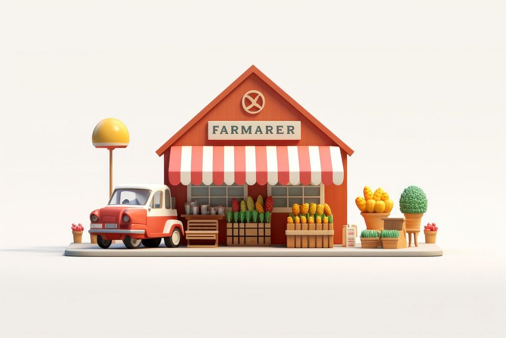 Farmers market vehicle food car.