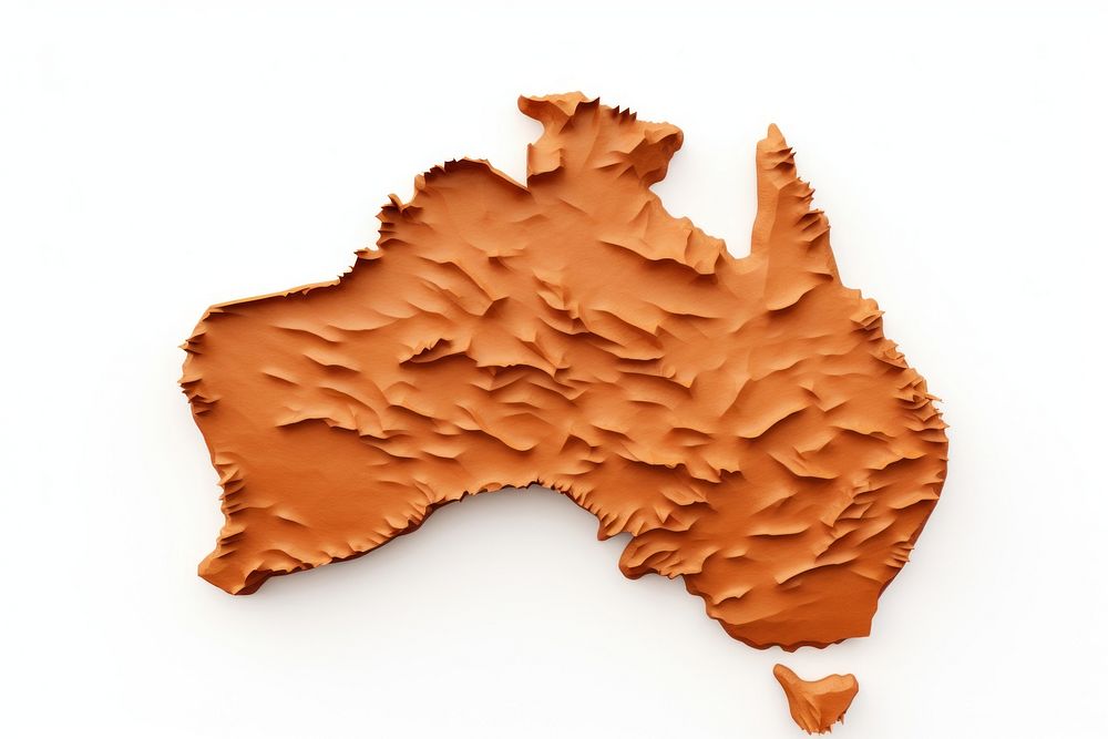 Australia map white background confectionery topography.