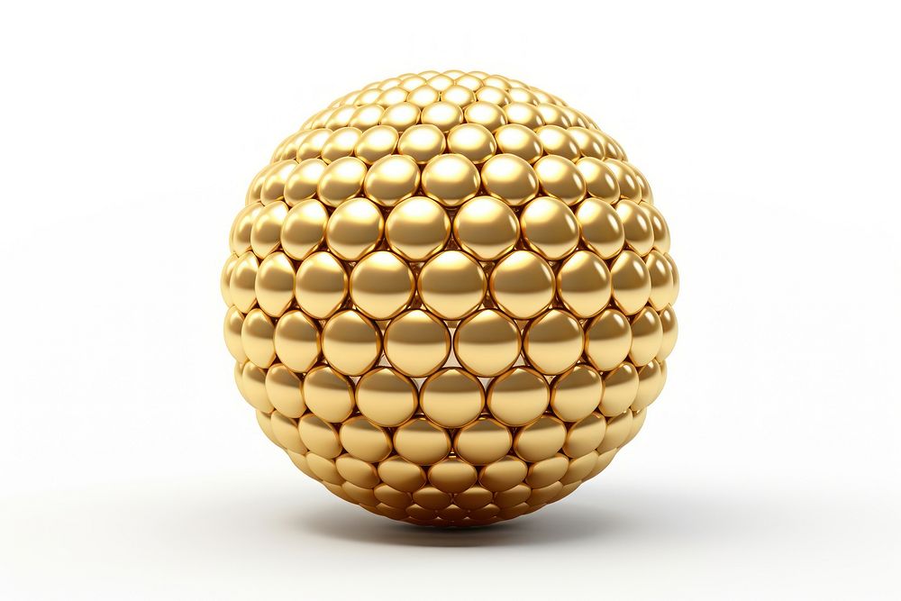 Half sphere shiny gold ball.