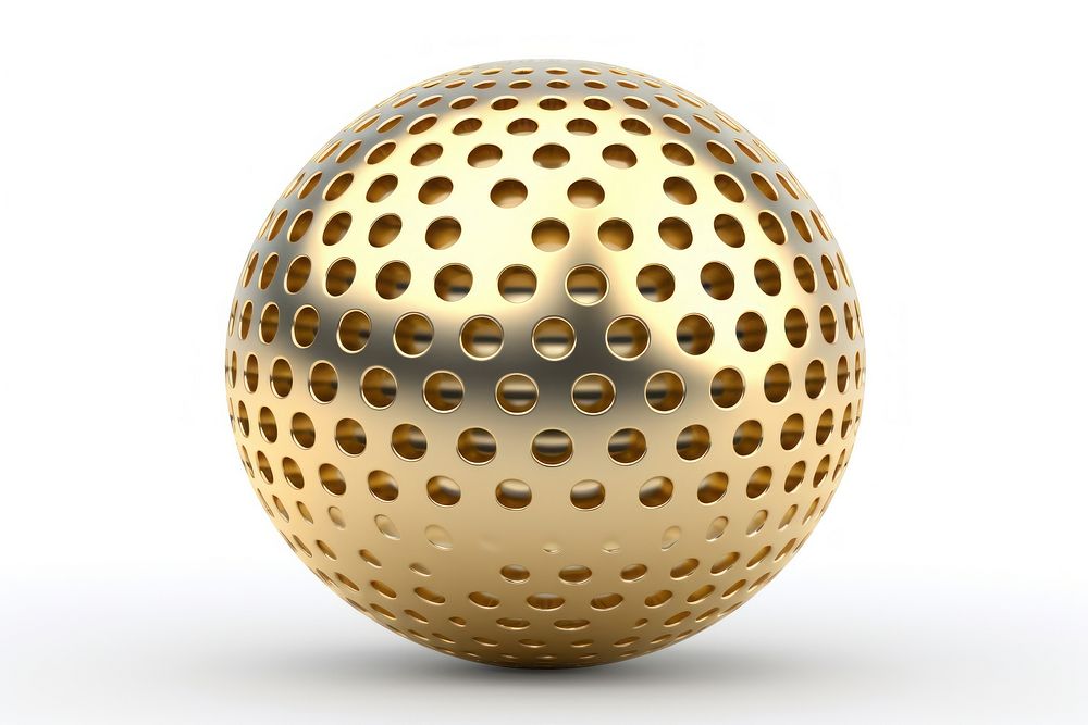 Half sphere shiny gold ball.