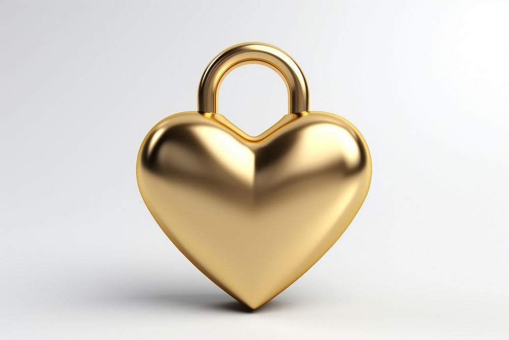 Heart lock gold jewelry locket.