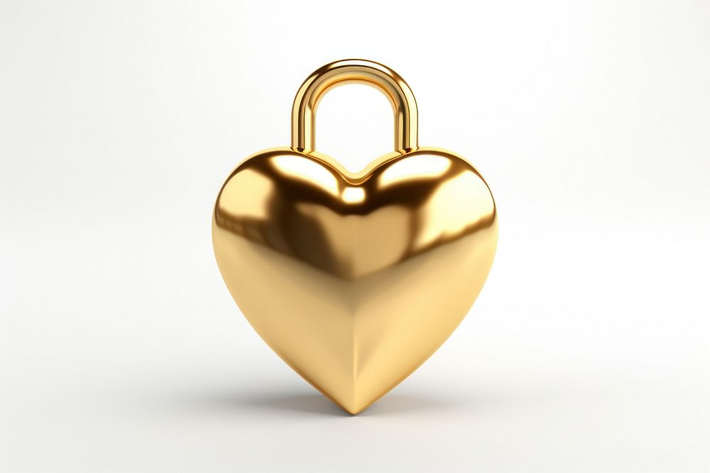 Heart lock jewelry locket shiny.