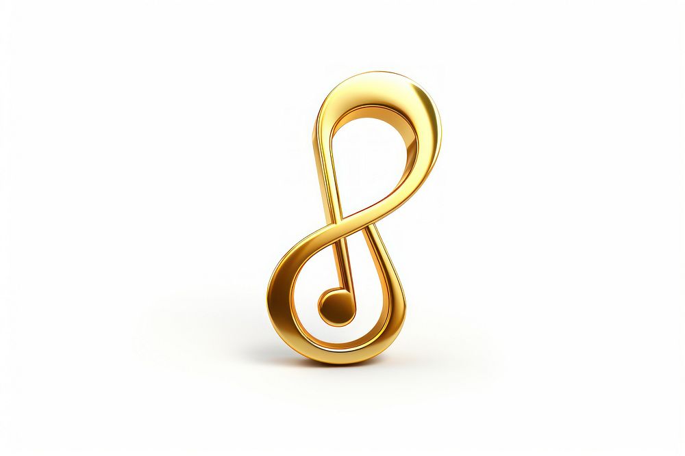 Music note symbol icon element jewelry number gold.