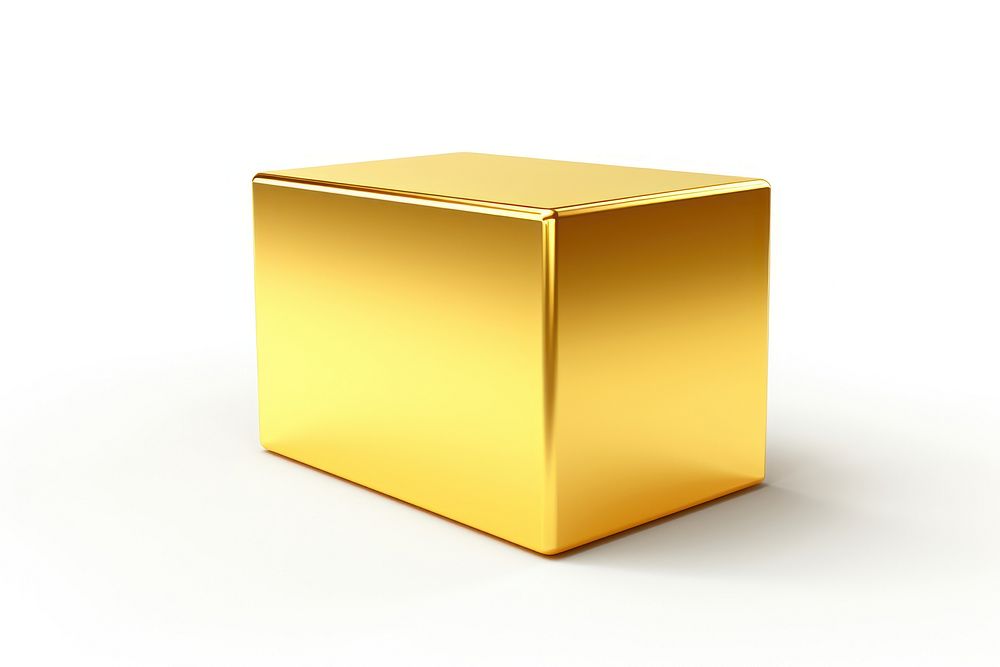 Piggy bank gold carton shiny.