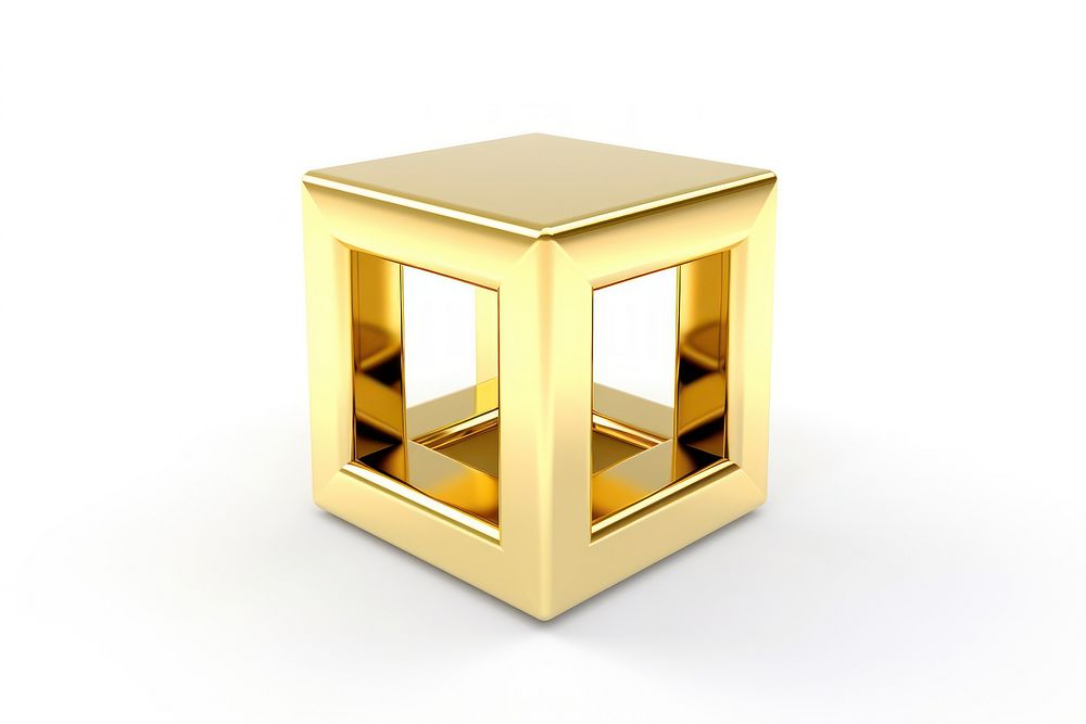 Tube cube gold furniture shiny.