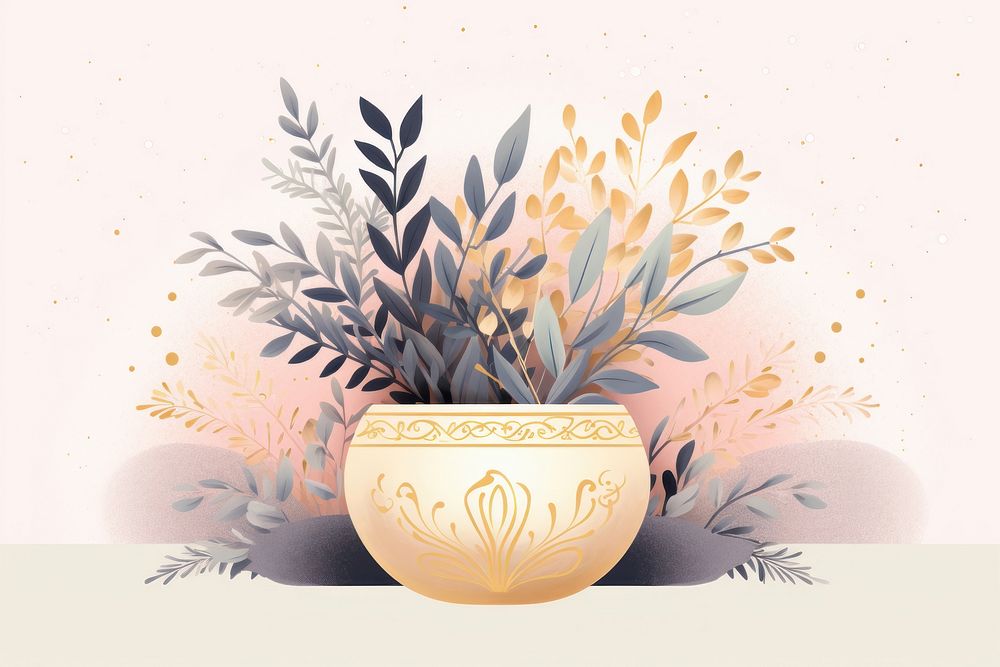An antique chinese plant pot vase creativity decoration.