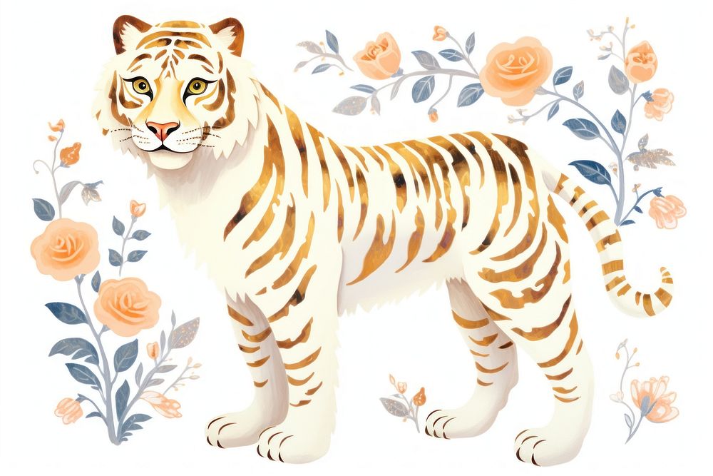 Bengal tiger animal mammal art.