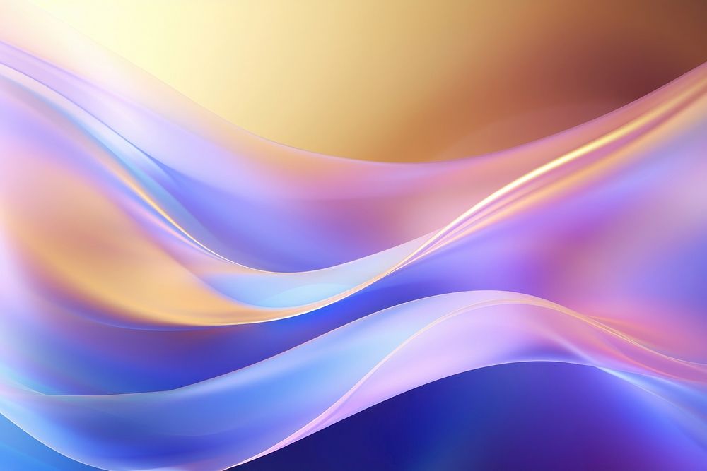 Wavy abstract gold foil hologram purple backgrounds pattern.