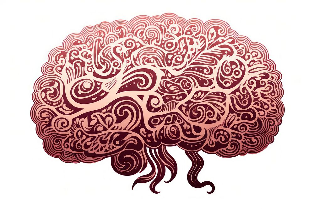 Brain pattern drawing sketch.