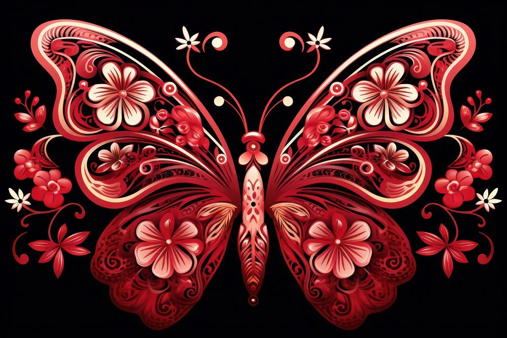 Butterfly butterfly pattern art.