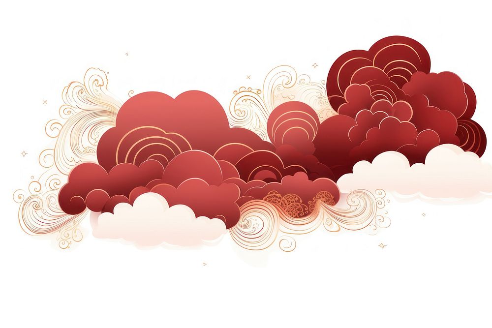Chinese cloud backgrounds pattern maroon.