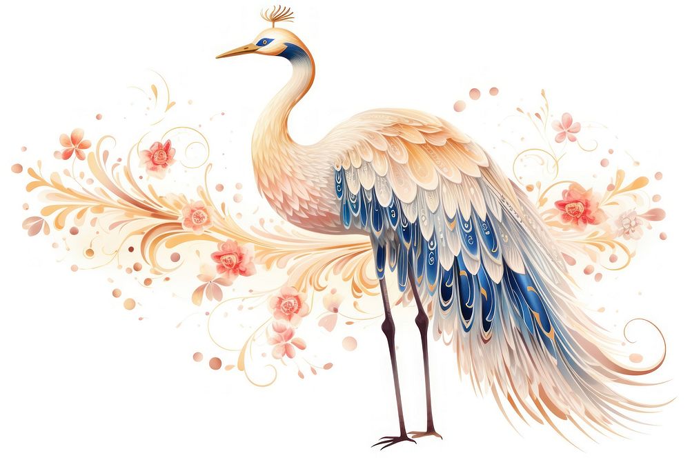 Crane animal bird art.