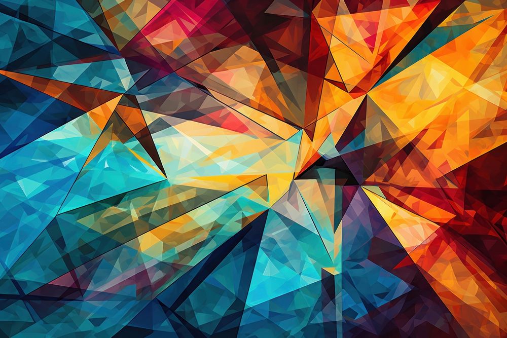 Digital color artistic geometric abstract graphics pattern.